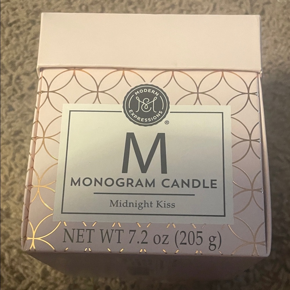 Modern Expressions Monogram Candle - Pink
